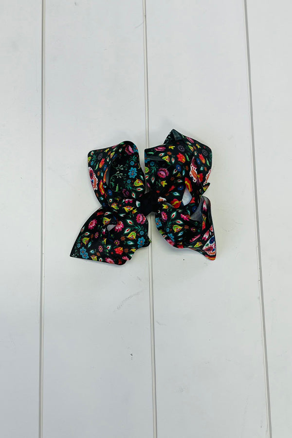 Double Stacked- Sugar Skull Bow