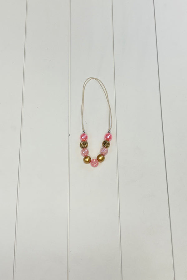 Adjustable Pink & Gold Necklace