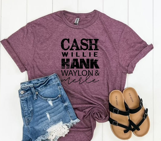 Cash Willie Hank Waylon & Will-Many Colors