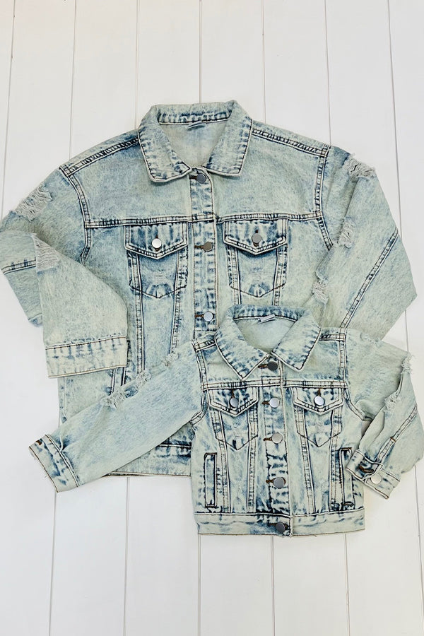 Mama & Me- Distressed Denim Jackets