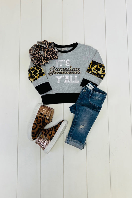 Leopard-It's Game Day Y'all Sweater