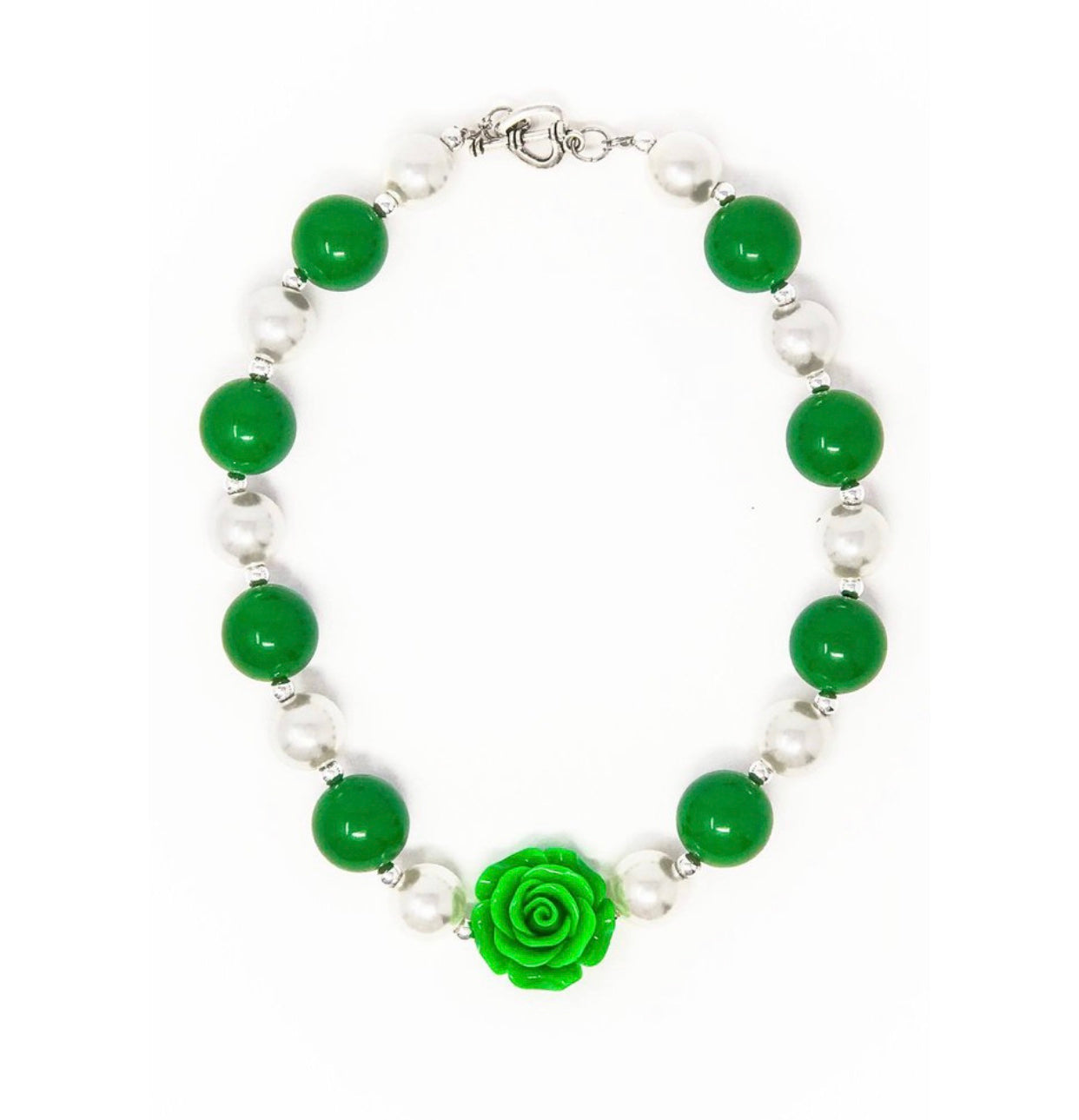 Green and pearl Necklace