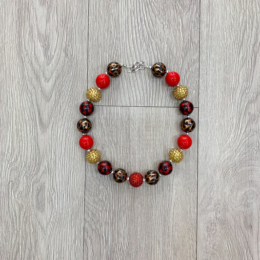 Leopard Buffalo Plaid Necklace