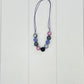 Adjustable Pink & Lavender Spider Web Necklace
