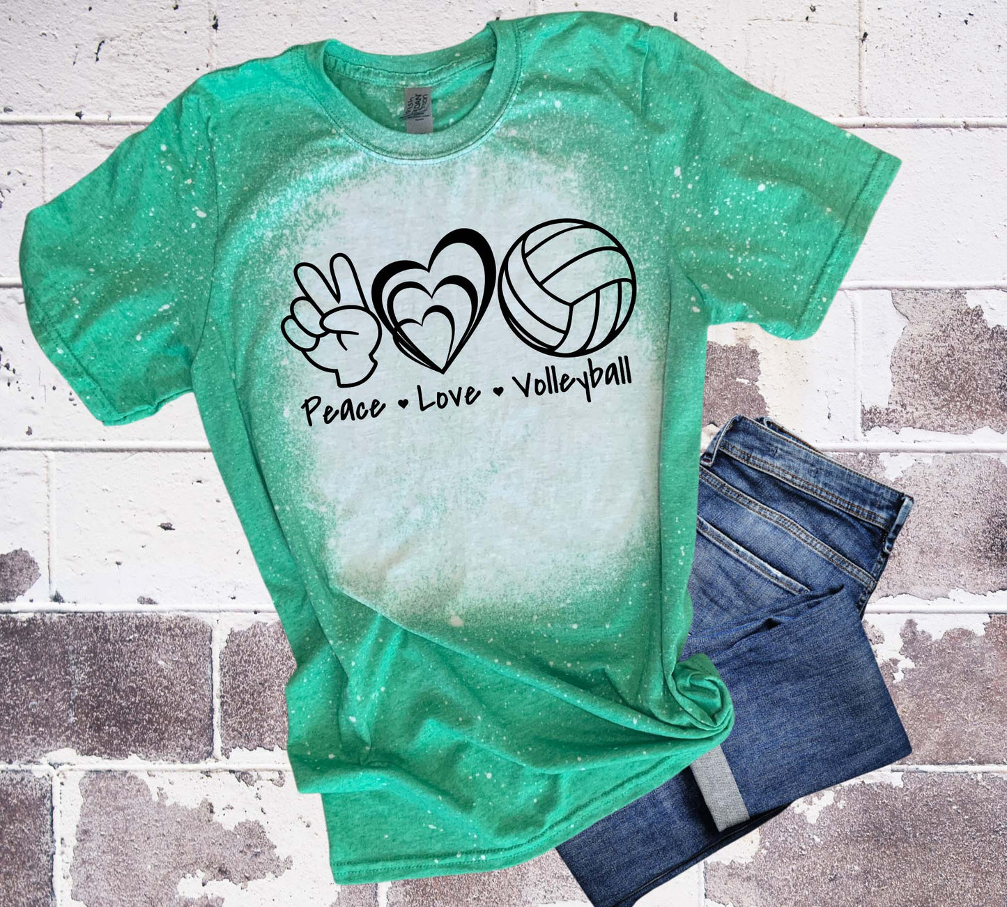 Peace, Love, Volleyball-Many Colors