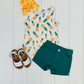 Pineapple Fringe Short Set