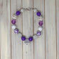 purple and white Necklace