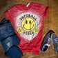 Smiley Softball Vibes-MANY COLORS